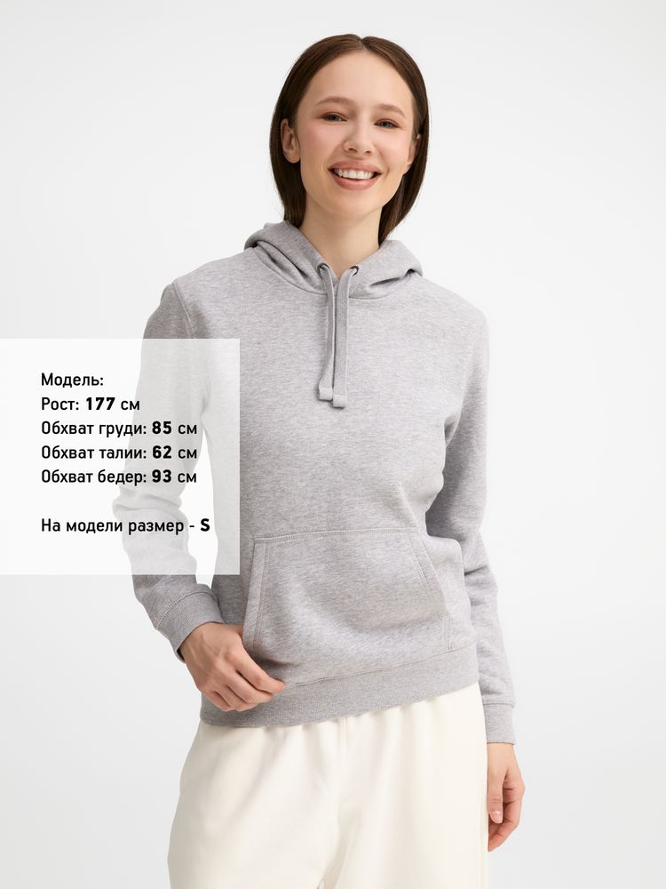 Толстовка женская Spencer Women, серый меланж, размер XXL
