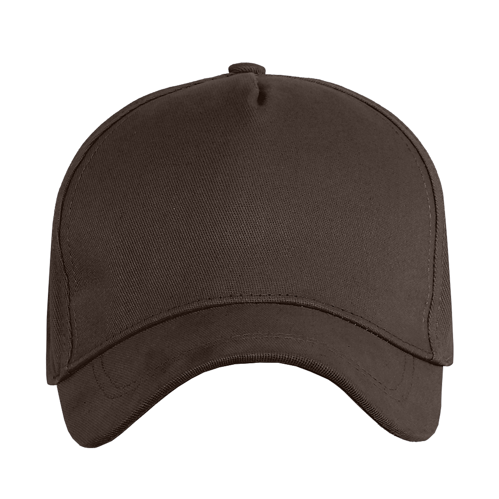 Бейсболка STAN 5 клиньев хлопок 260, 12, Тёмно-Шоколадный,  (107)  (56-58/ONE SIZE)