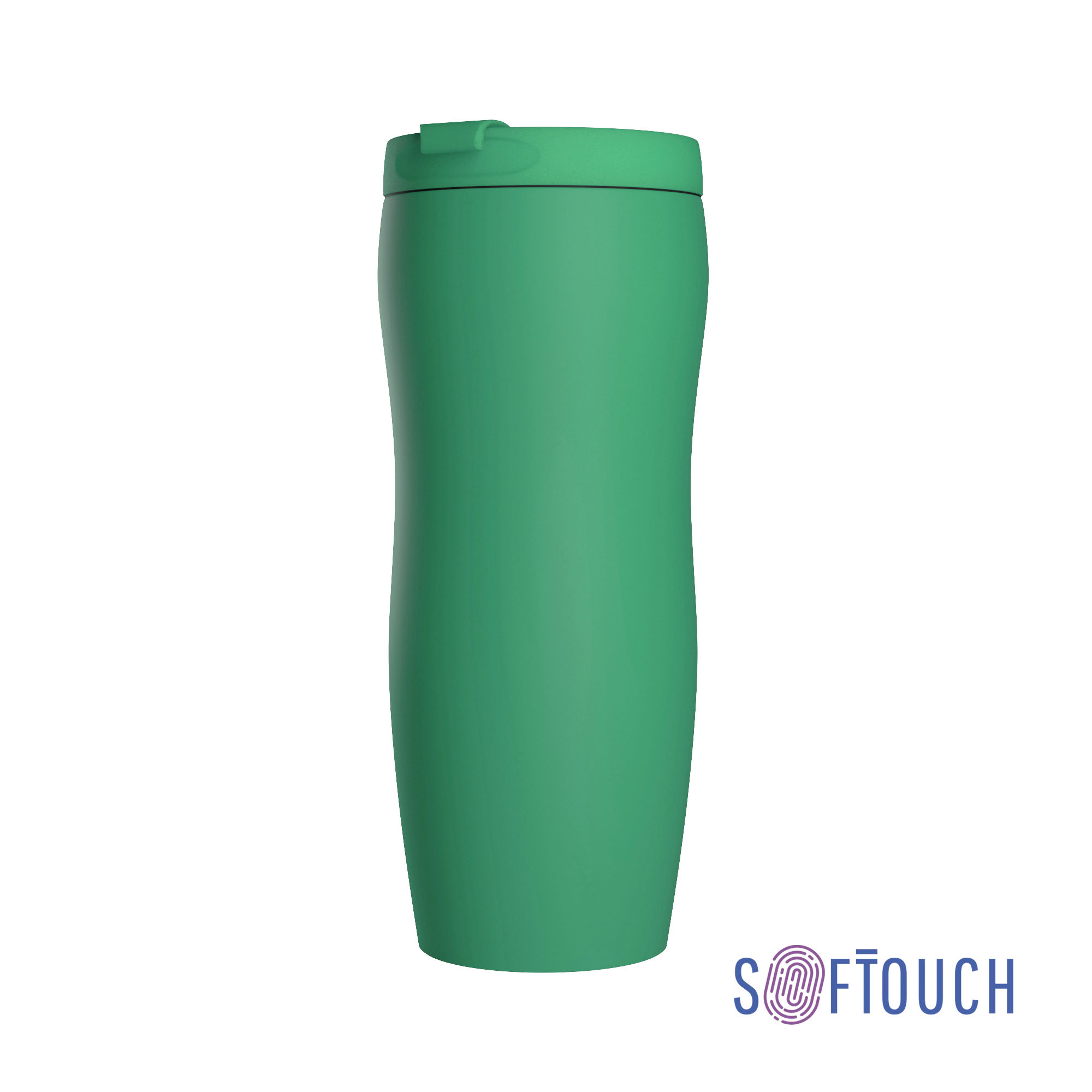 Термостакан "Монтана", покрытие soft touch, 0,4 л., черный, бирюзовый