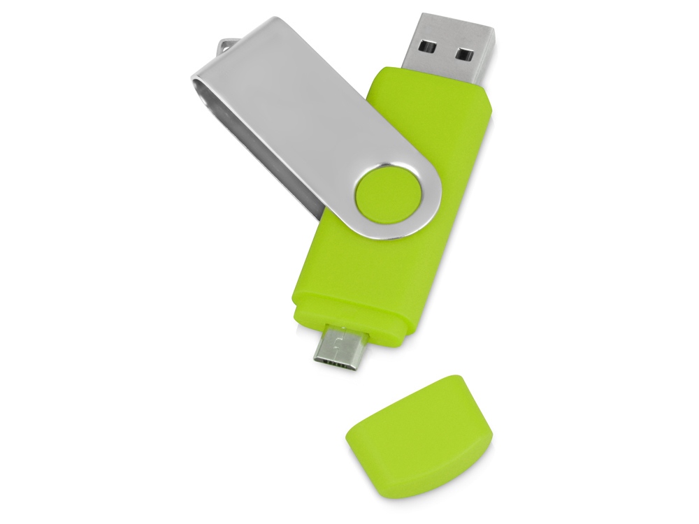 USB/micro USB-флешка на 16 Гб Квебек OTG с логотипом  | Print Logo