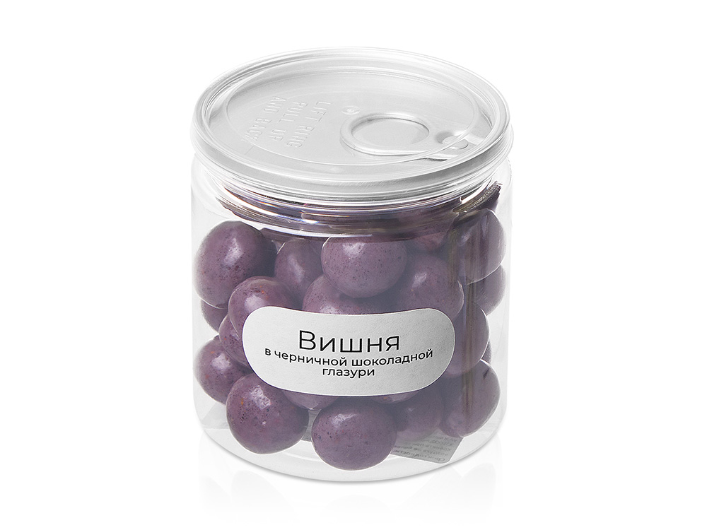 Вишня в черничной глазури Glazura, 140 гр с логотипом Eat&amp;Bite | Print Logo