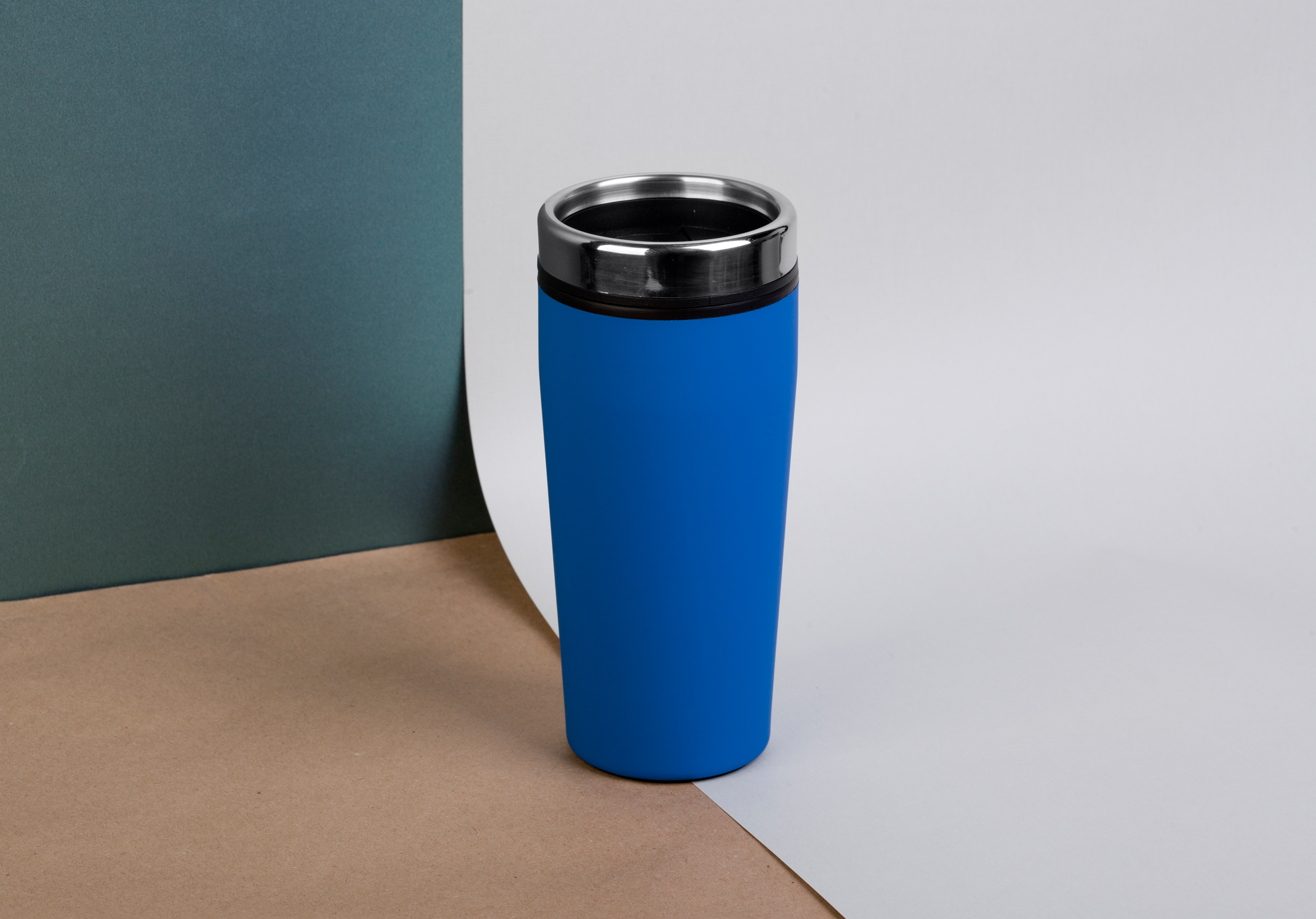 Термостакан "Европа" 500 мл, покрытие soft touch, зеленый
