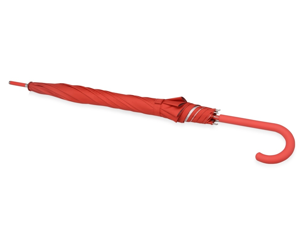 Зонт-трость Silver Color полуавтомат, красный/серебристый (Р)