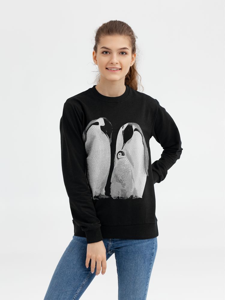 Свитшот Like a Penguin — пример нанесения логотипа (Принтэссенция) | Print Logo