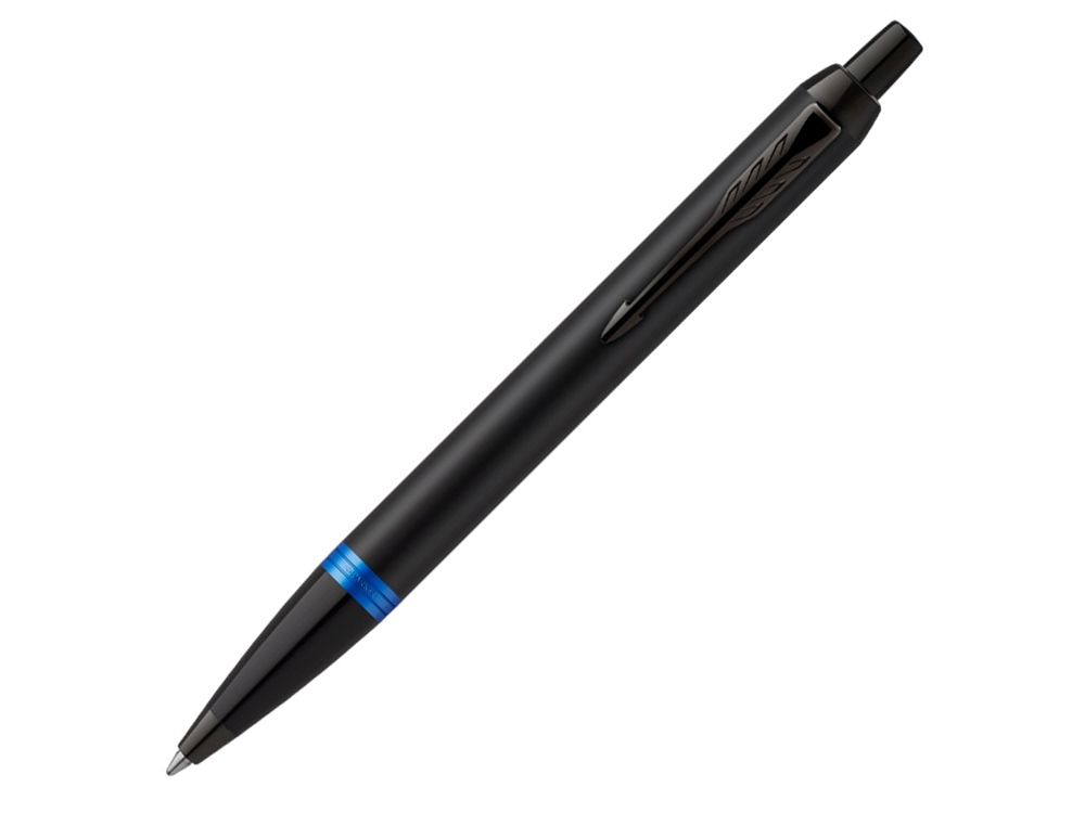 Ручка шариковая Parker IM Vibrant Rings Flame Blue с логотипом Parker | Print Logo
