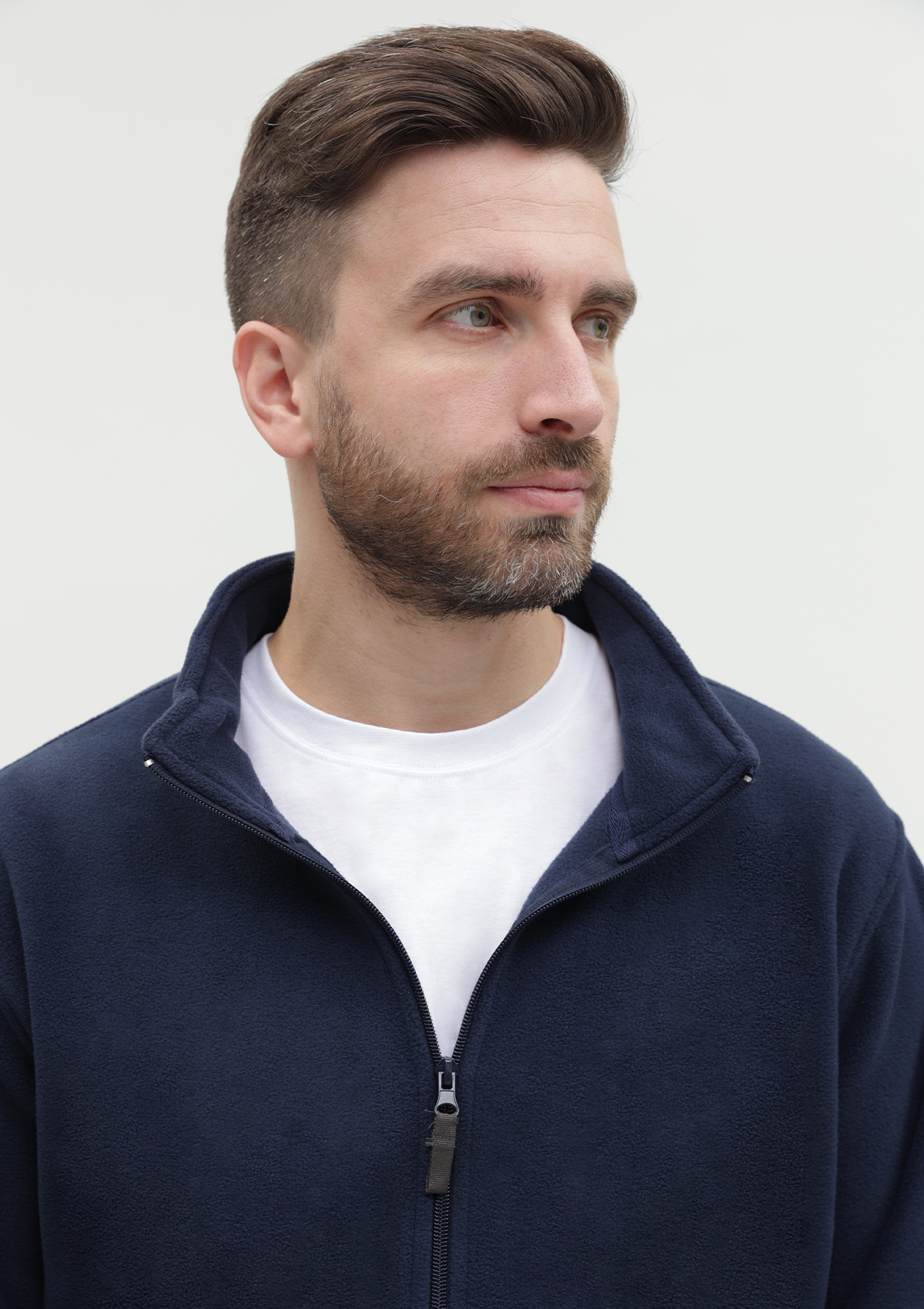 Толстовка унисекс STAN на молнии микрофлис 200, 21, Тёмно-синий,  (46)  (48/M)