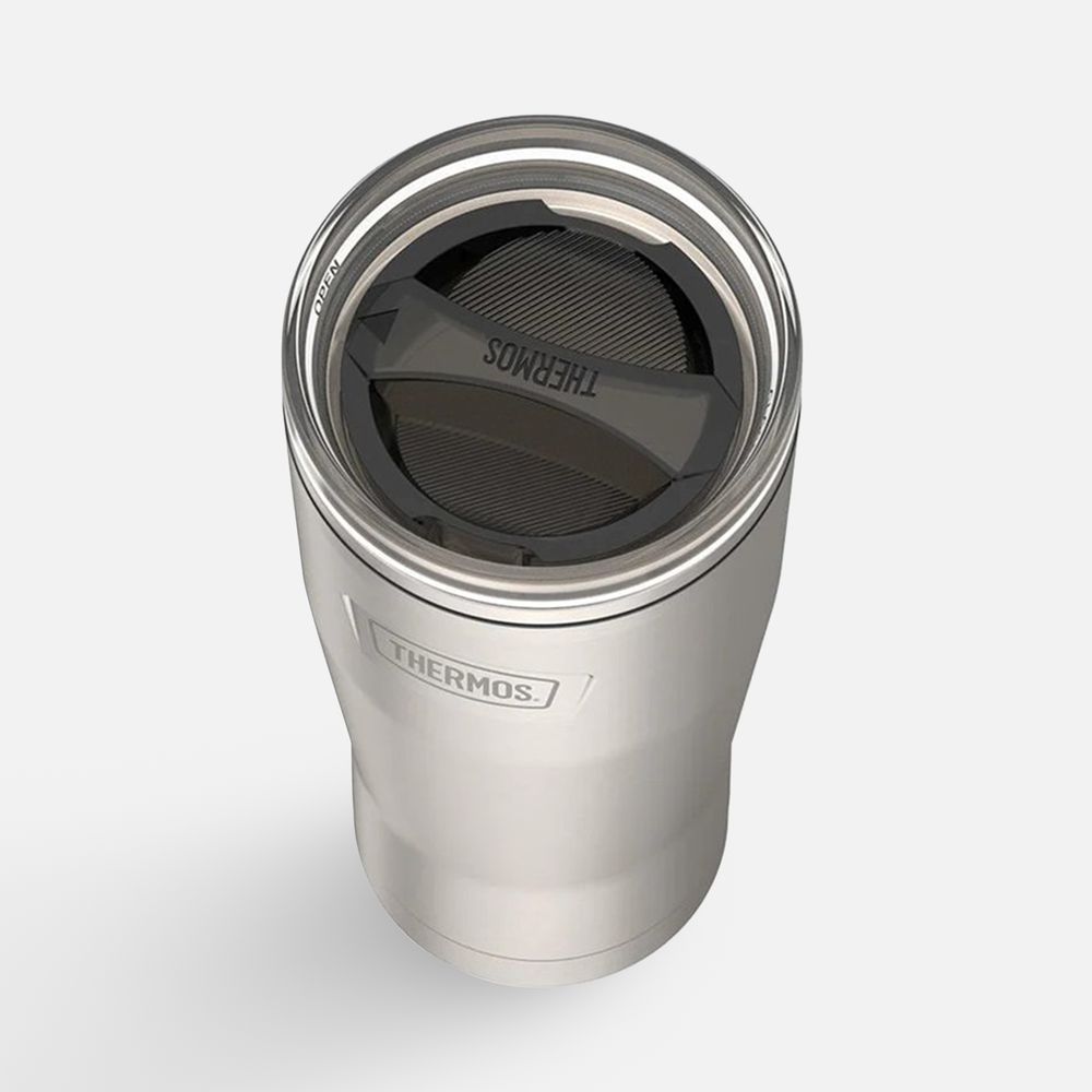 Термокружка Icon 710 с поворотной крышкой — пример нанесения логотипа (THERMOS) | Print Logo