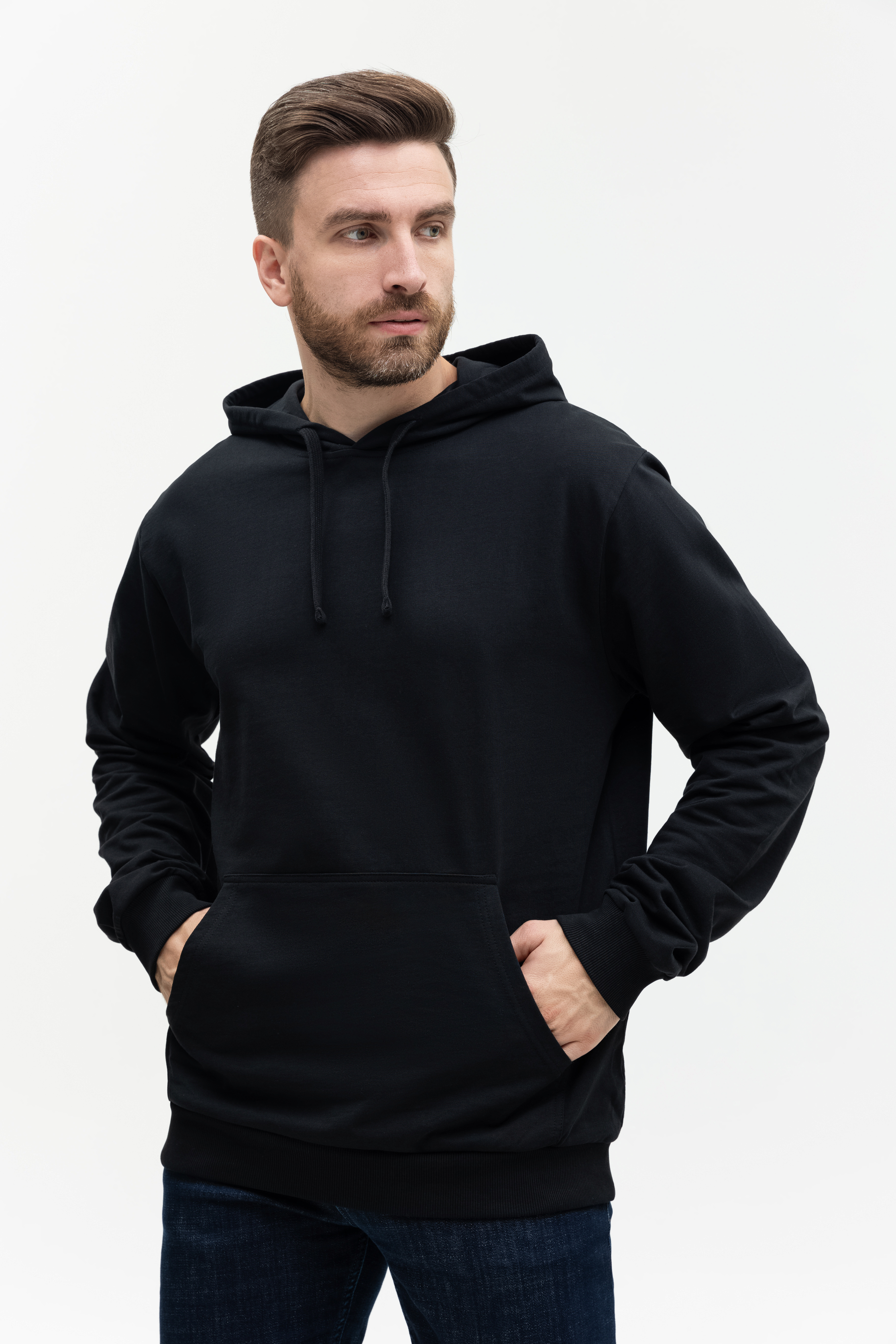 Худи унисекс STAN футер без начёса 260, 23, Чёрный,  (20)  (42/XXS)