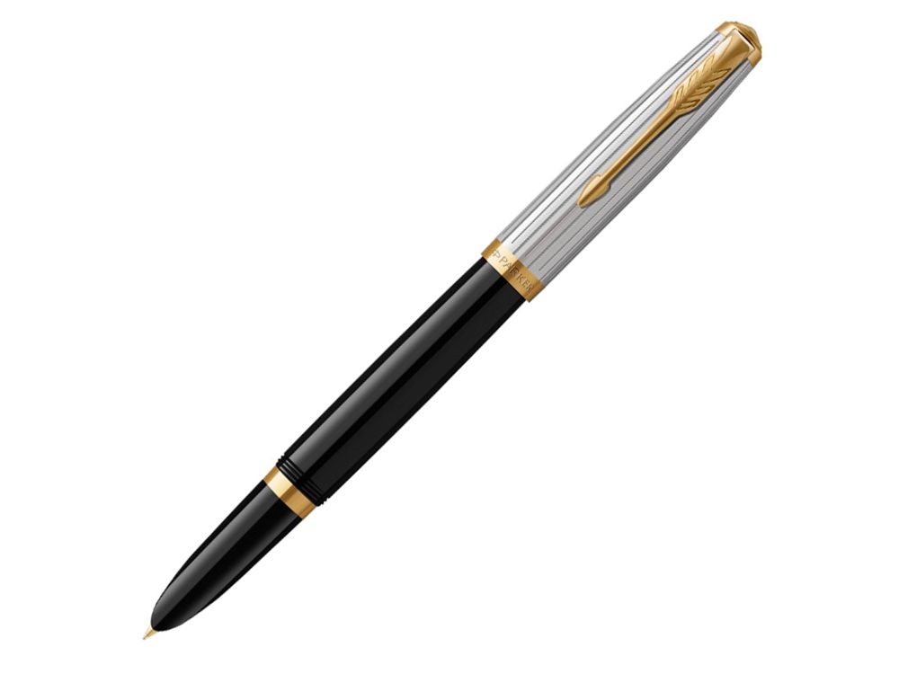 Ручка перьевая Parker 51 Premium Black GT с логотипом Parker | Print Logo