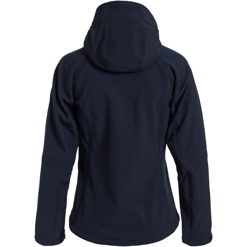 Куртка женская Hooded Softshell черная фото на сайте Print Logo.