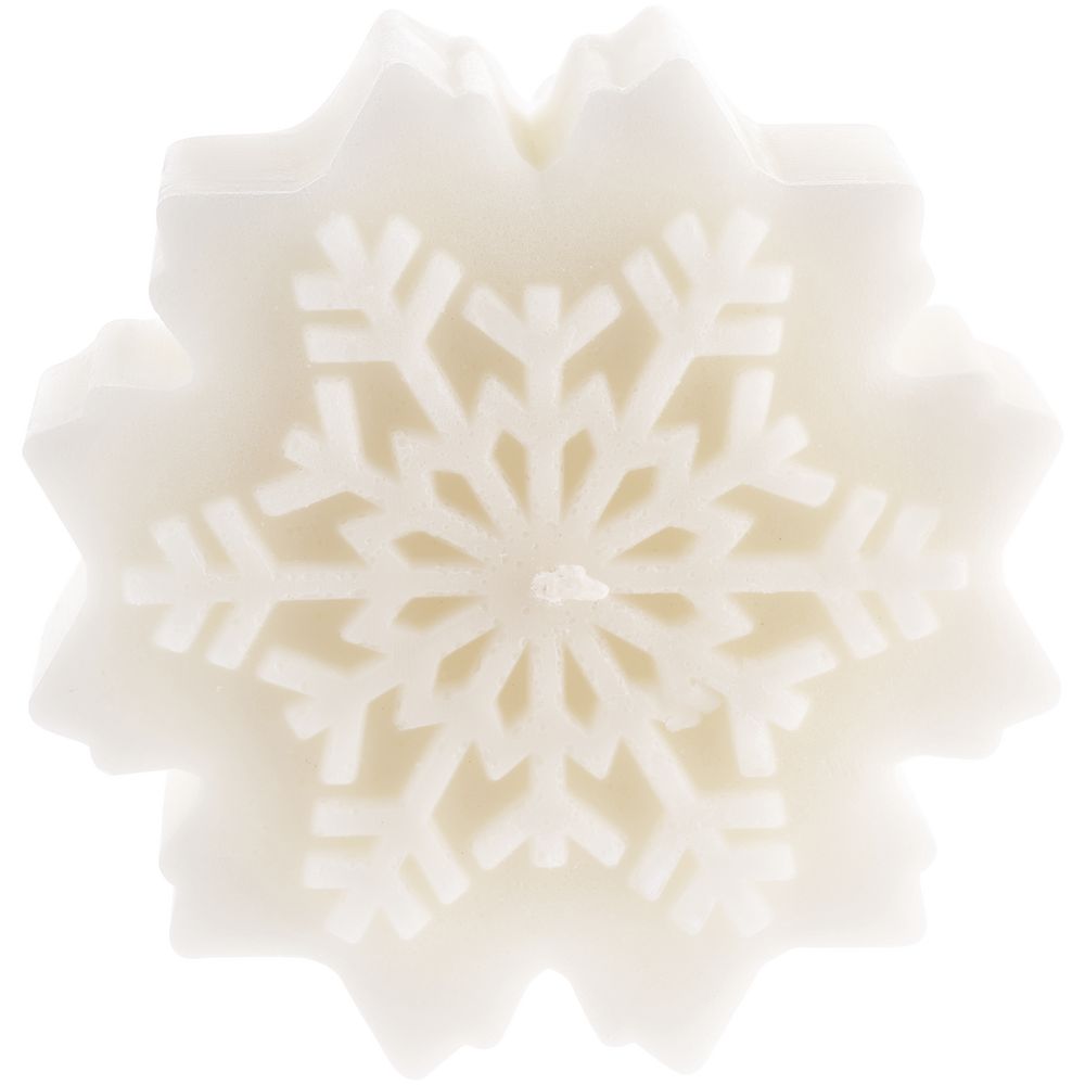 Свеча Snowflame 1, белая с логотипом  | Print Logo