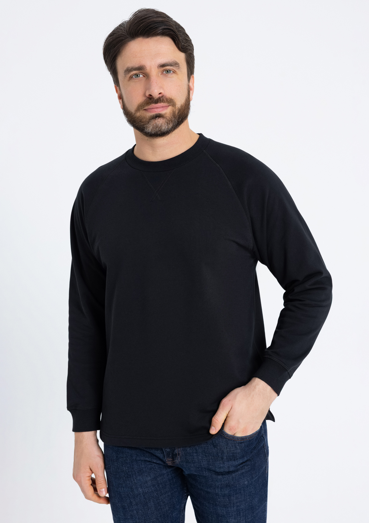 Свитшот унисекс STAN футер с начёсом 220, 60, Тёмно-синий,  (46)  (48/M)