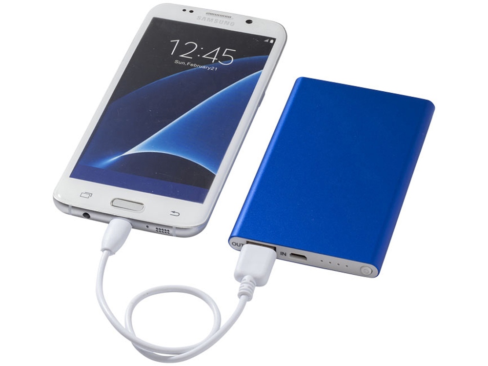 Портативное зарядное устройство Pep 4000 mAh, ярко-синий