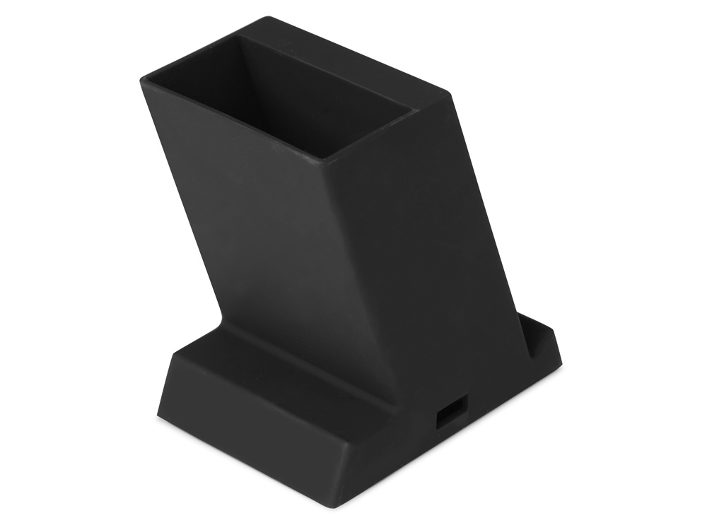 Беспроводная зарядка-подставка с подсветкой Glow box, черный (Р)