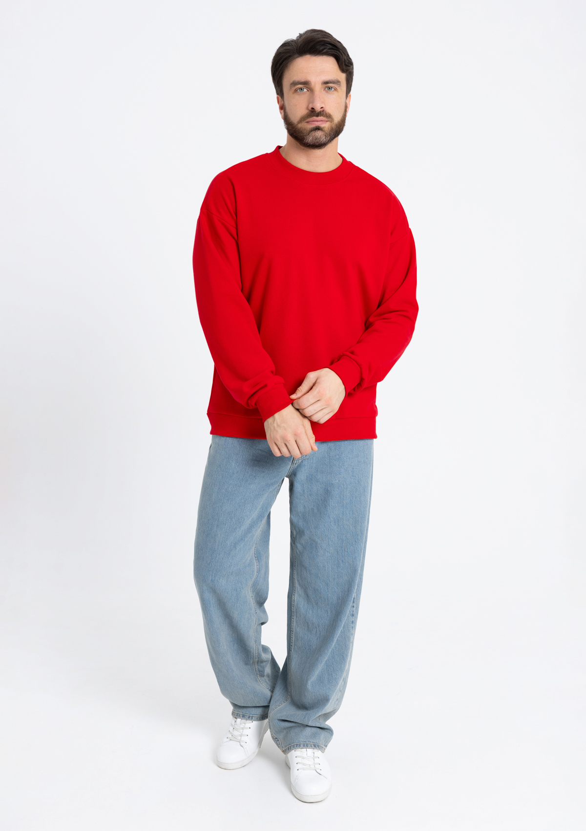 Свитшот унисекс STAN футер без начёса, 350, 96, Красный,  (14)  (50/L)