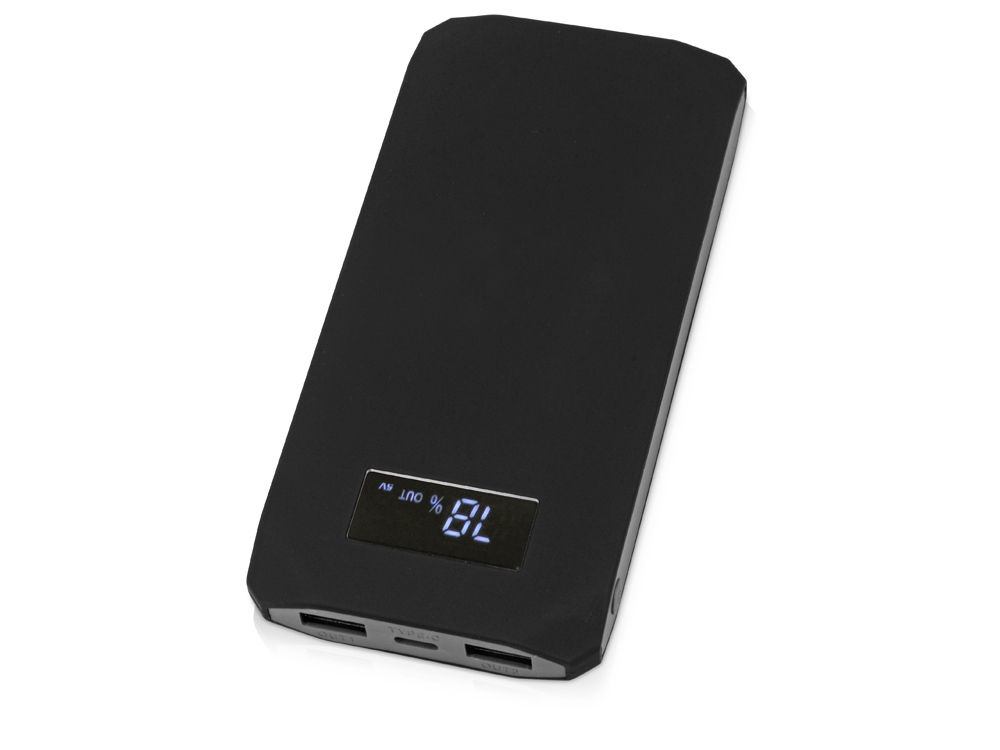 Внешний аккумулятор Quickr с функцией быстрой зарядки, 10000 mAh с логотипом Q jet | Print Logo