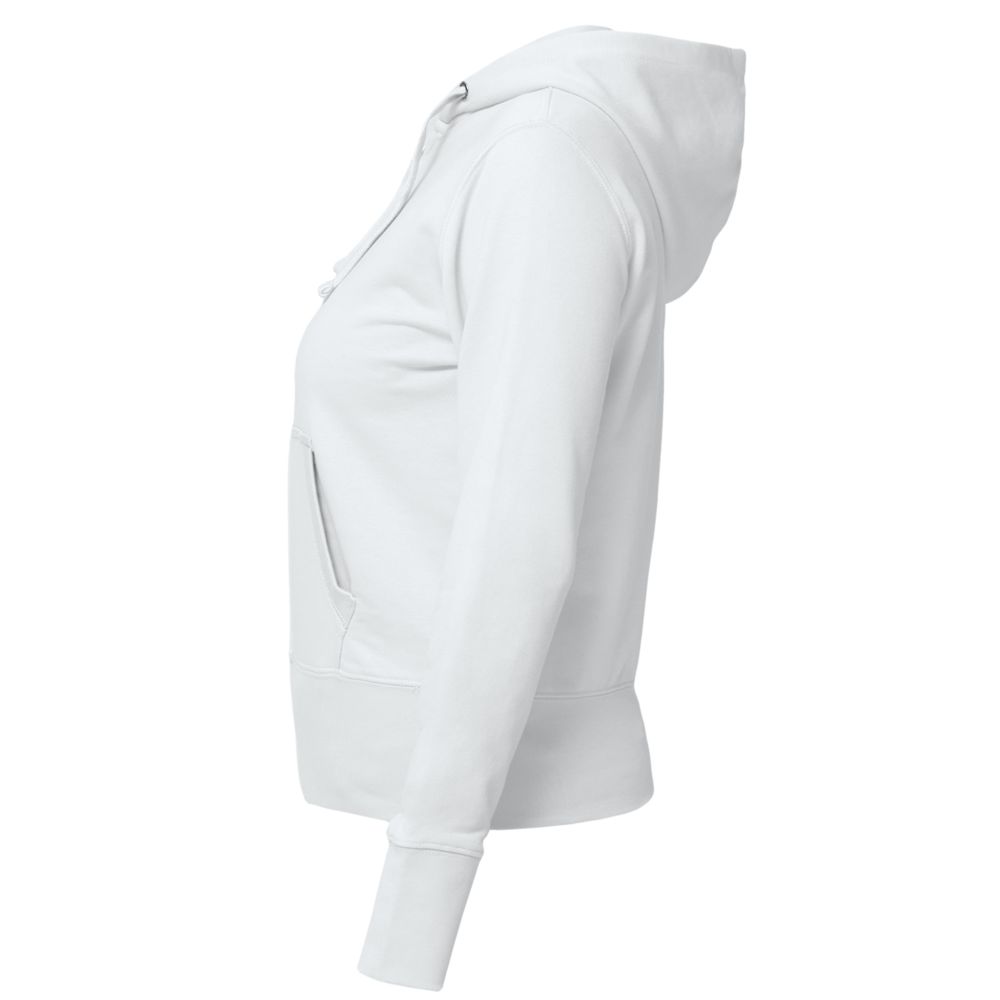Толстовка женская Hooded Full Zip серый меланж фото на сайте Print Logo.