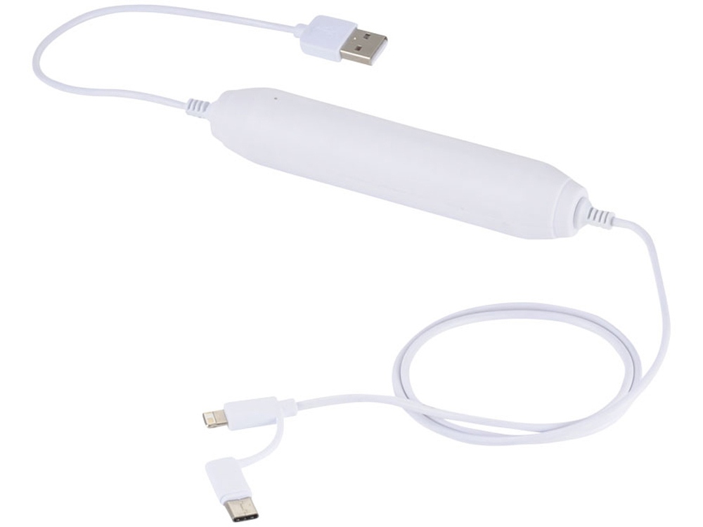 Внешний аккумулятор, 2000 mAh, кабель 3 в 1 с логотипом Avenue | Print Logo