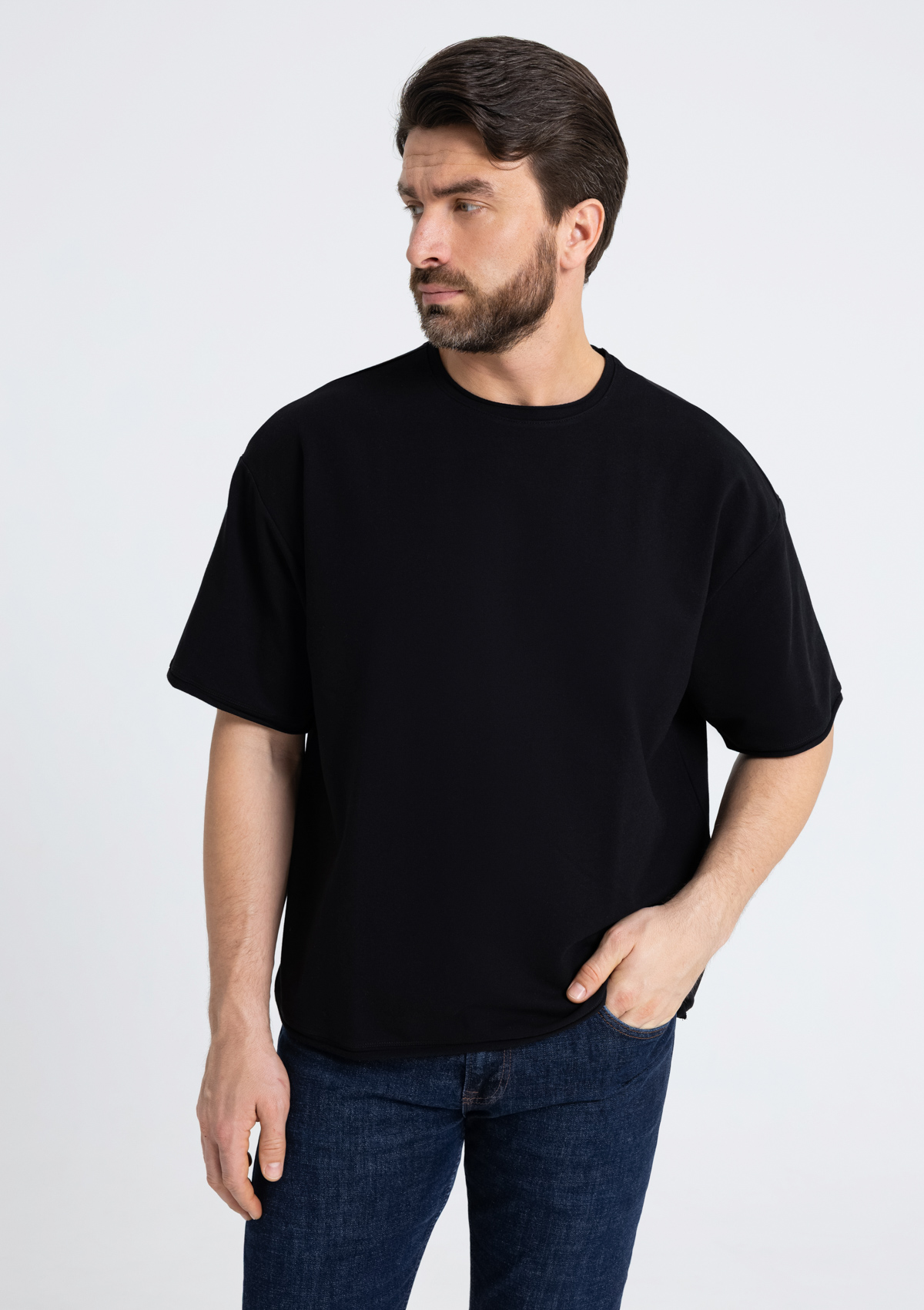 Футболка унисекс оверсайз STAN хлопок/спандекс 260, 41, Чёрный,  (20)  (54/XXL)