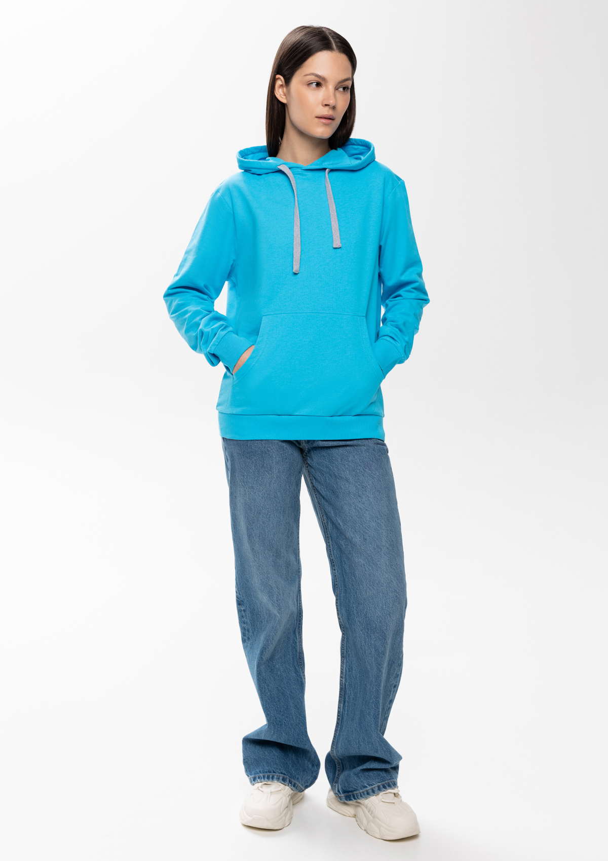 Худи унисекс STAN футер без начёса 260, 23, Бирюзовый,  (32)  (44/XS)