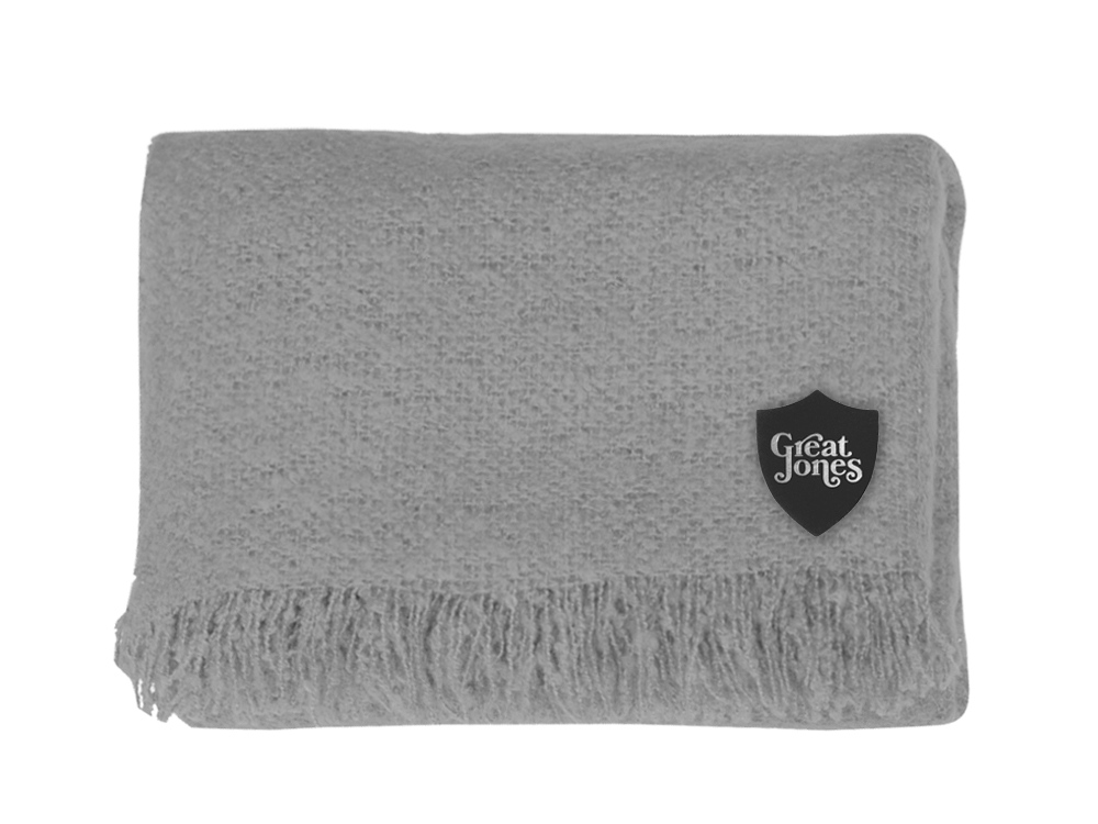 Плед акриловый Mohair, серый