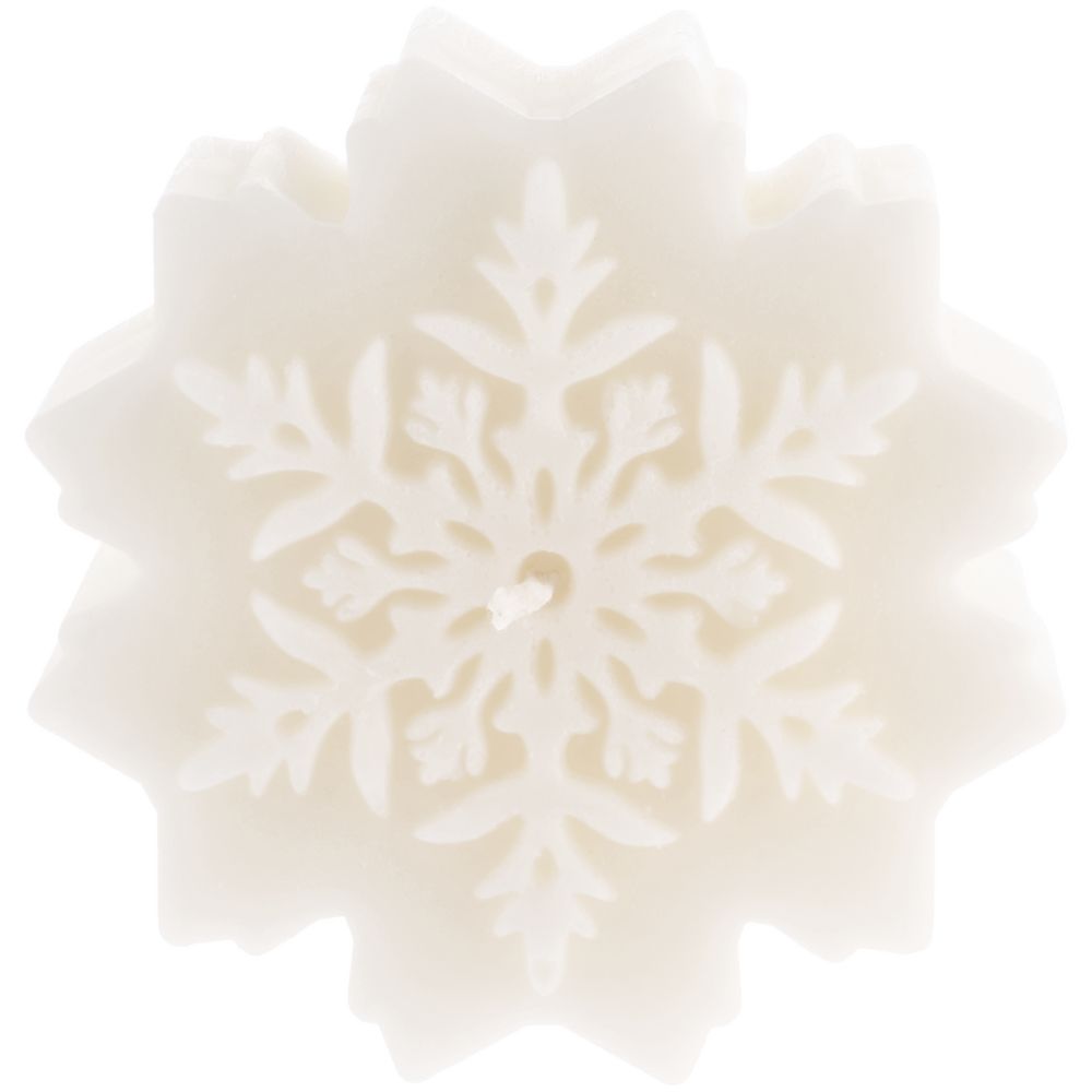 Свеча Snowflame 2, белая с логотипом  | Print Logo