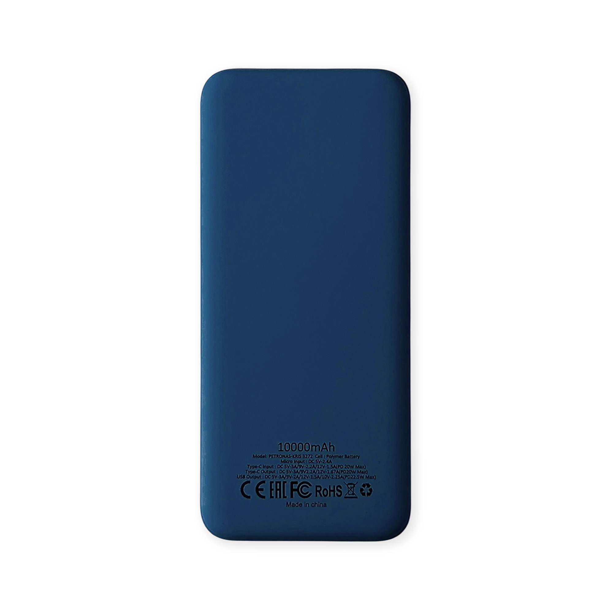 Внешний аккумулятор Kris soft touch, 10000mAh (Тёмно-синий)