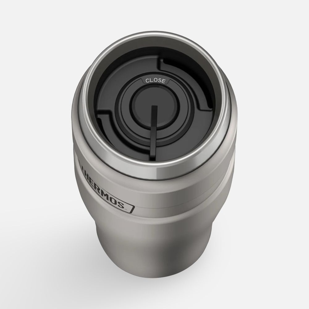 Термокружка King 470 — пример нанесения логотипа (THERMOS) | Print Logo
