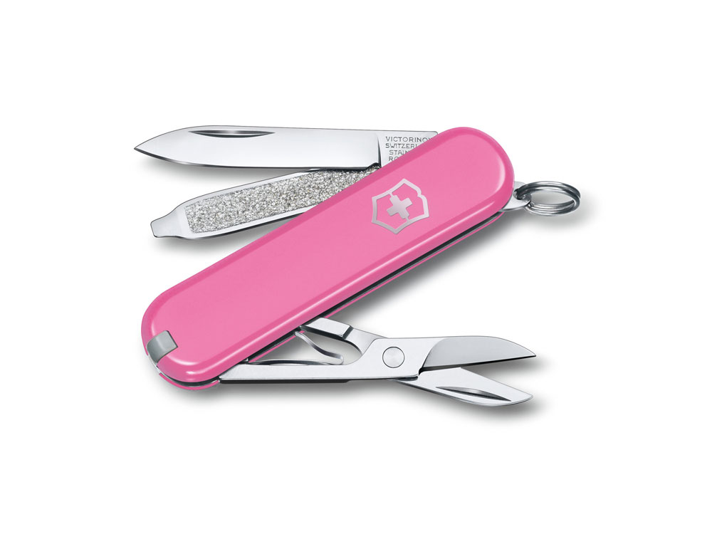 Нож-брелок Classic SD Colors Cherry Blossom, 58 мм, 7 функций с логотипом VICTORINOX | Print Logo