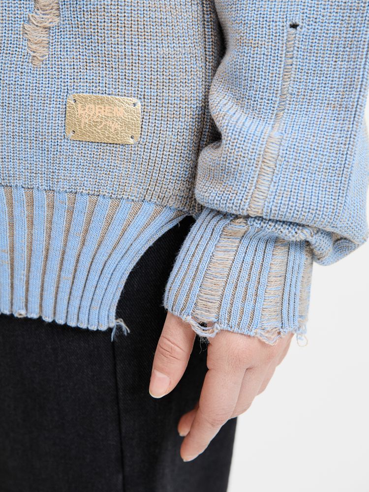 Джемпер Denim свободного силуэта на заказ, полушерсть, размер XL