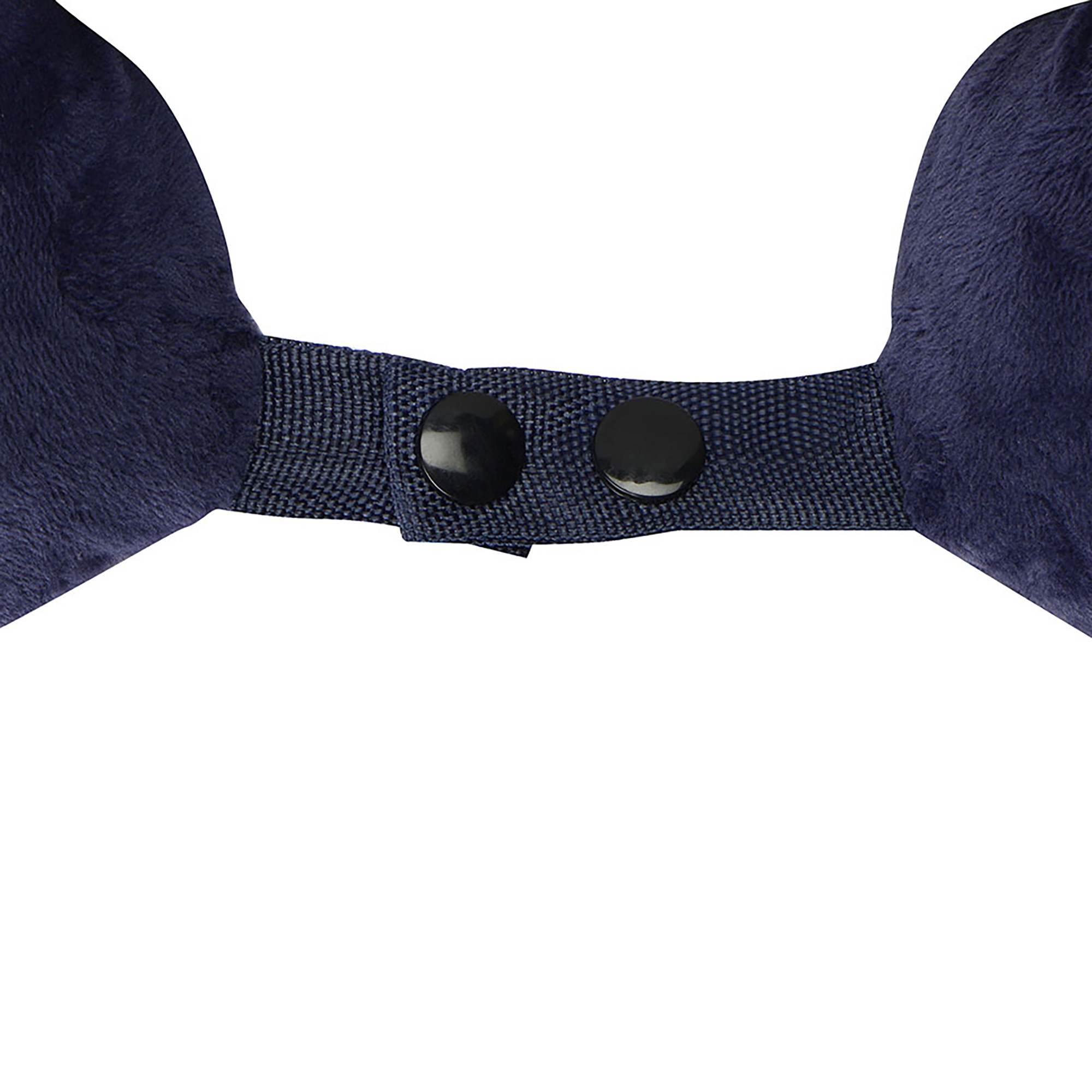 Подушка Basic из микрофибры с эффектом памяти U-shape, синий