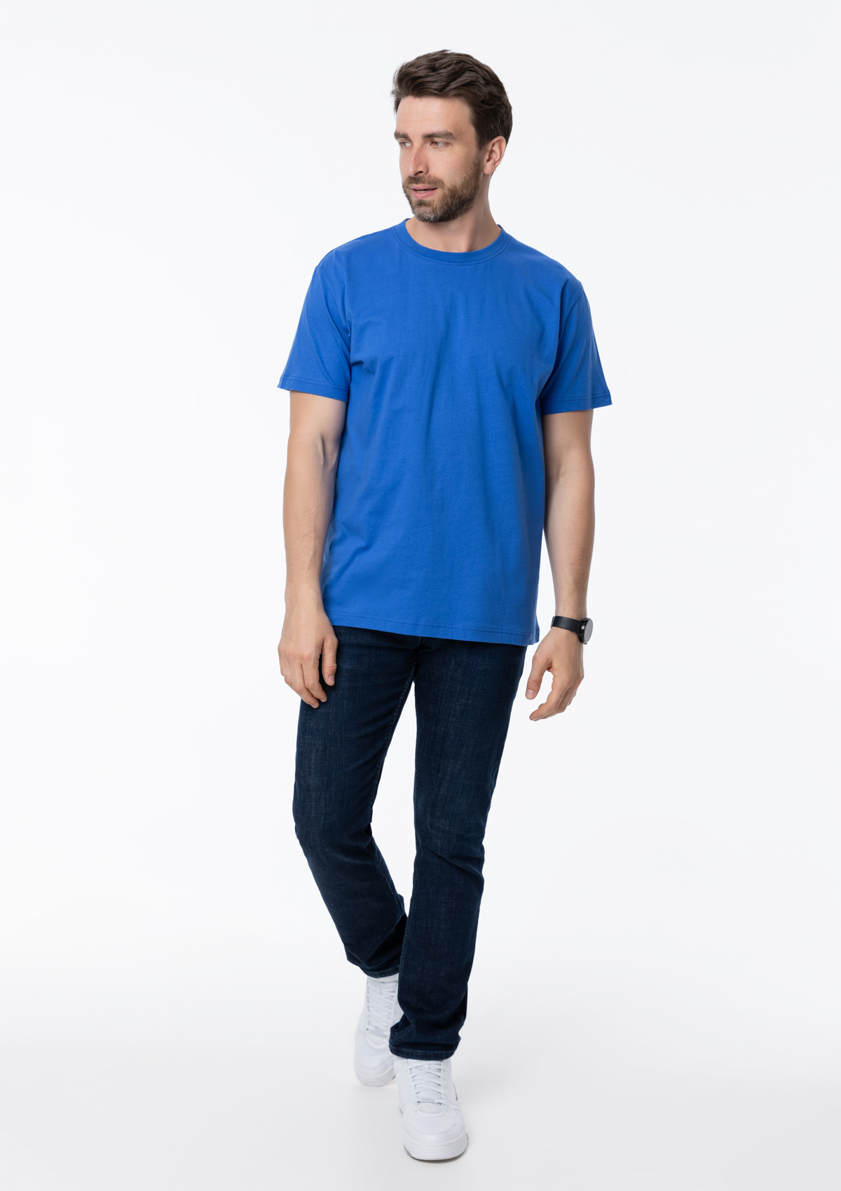 Футболка унисекс хлопок 150, 52, Синий,  (16/1)  (54/XXL)