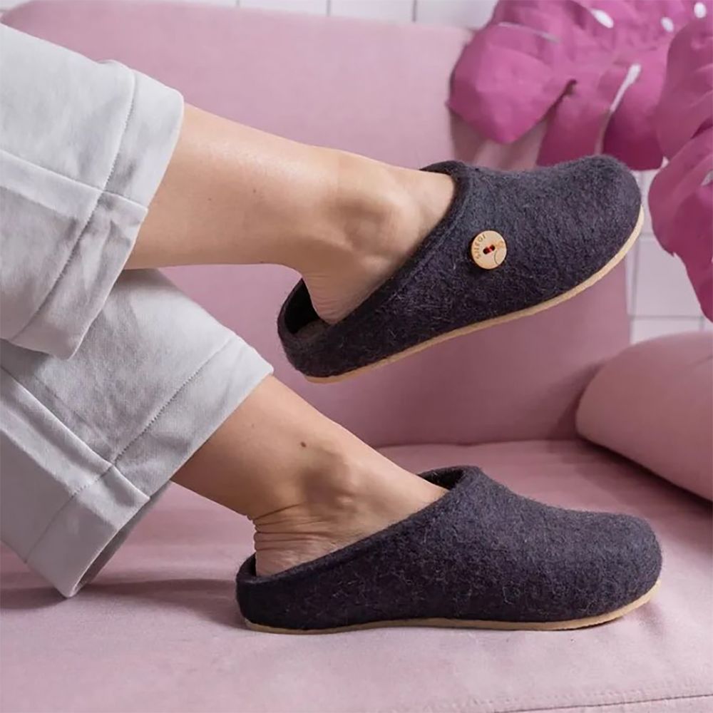 Домашние валенки Step, темно-синие (клякса), размер 40
