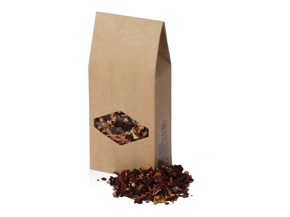 Подарочный набор с чаем, кружкой, френч-прессом и новогодней подвеской Чаепитие, черный