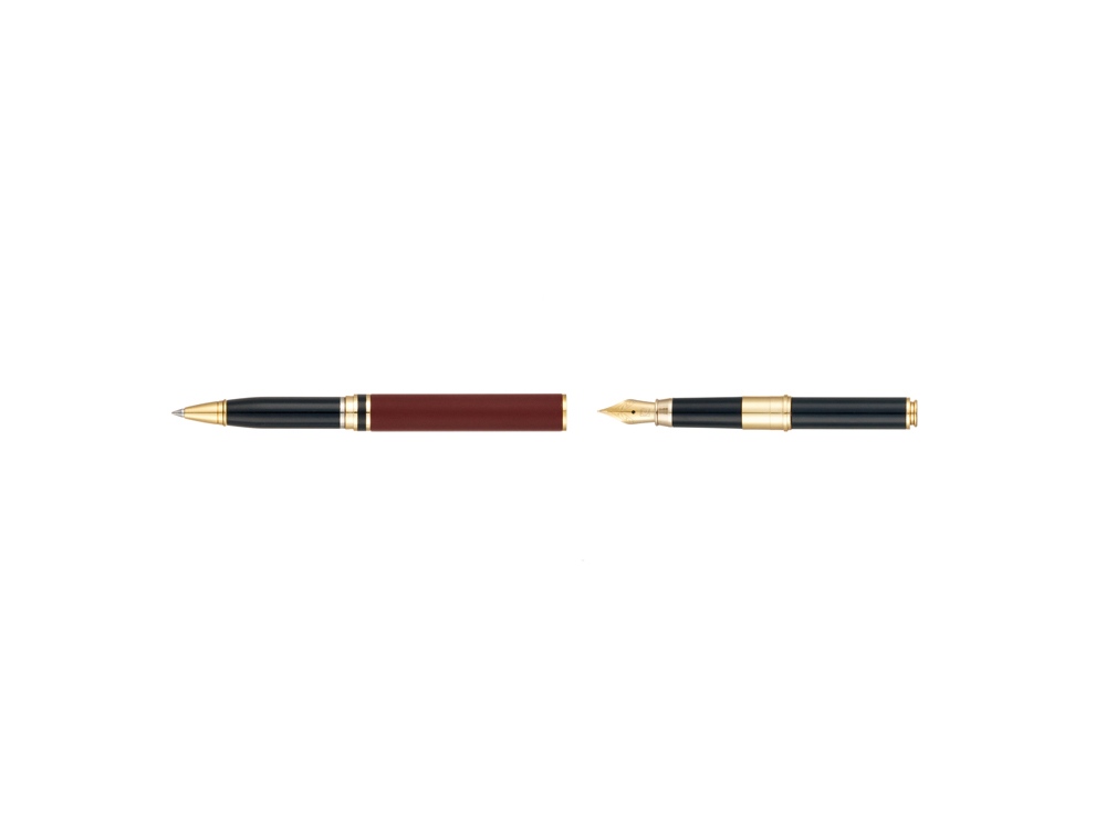 Ручка 2 в 1 шариковая и перьевая Pierre Cardin коллекция 2 в 1 | COMBI PEN. Корпус - латунь. Материал клипа - сталь. Цвет - терракотовый. Упаковка Е