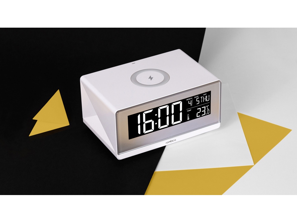 Часы с беспроводным зарядным устройством Rombica Timebox 2, белый (Р)