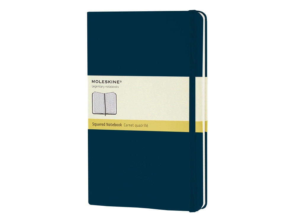 Записная книжка А5 (Large) Classic (в клетку) с логотипом Moleskine | Print Logo