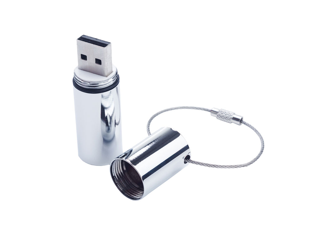 USB 2.0- флешка на 4 Гб Цилиндр с логотипом  | Print Logo