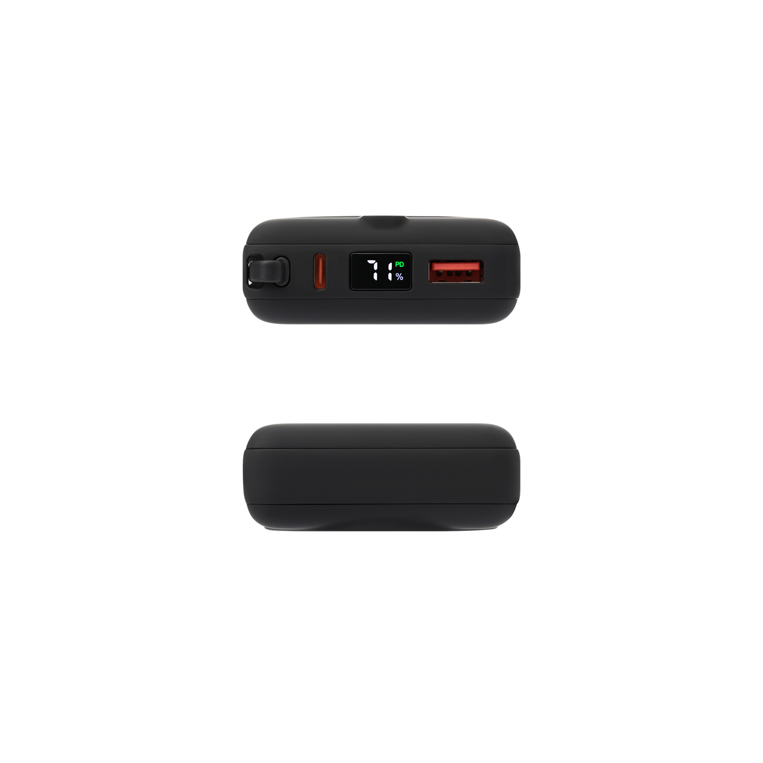 Внешний аккумулятор с подсветкой Риттер PD (Ritter PD) 10000mAh с функцией беспроводной зарядки 15W, черный