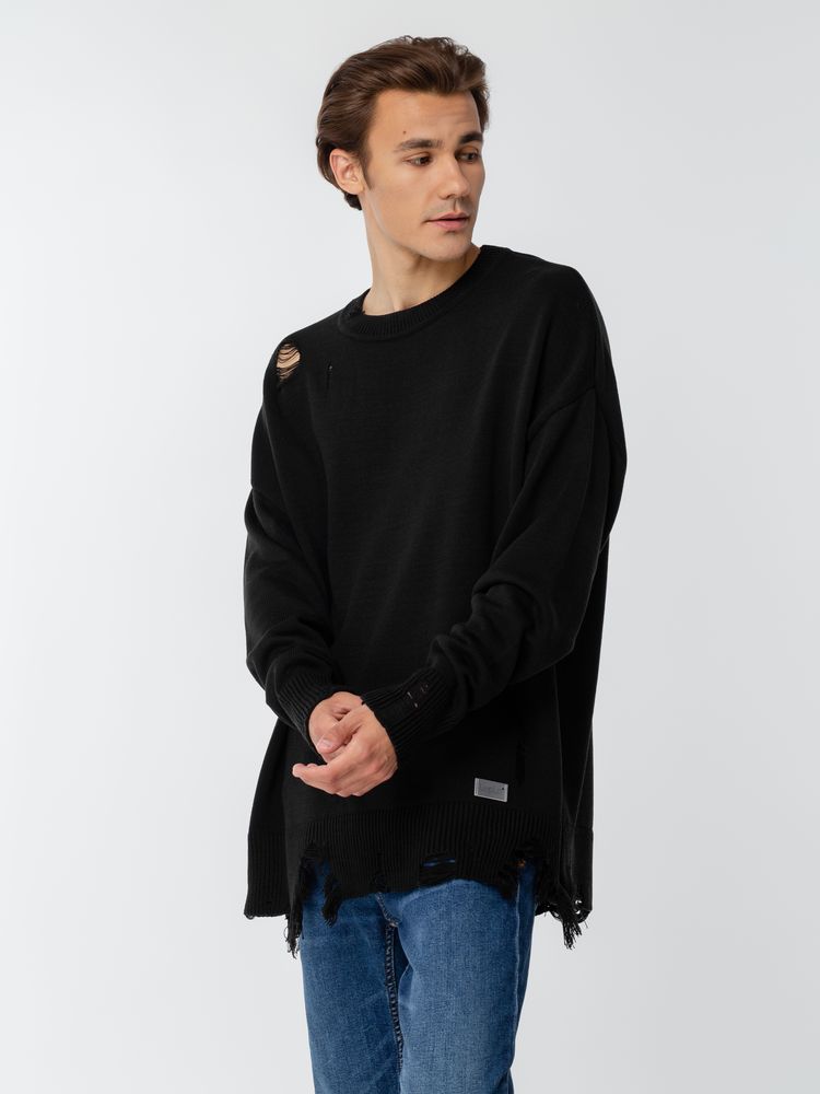 Джемпер оверсайз унисекс Grunge в сумке, черный, размер L/XL