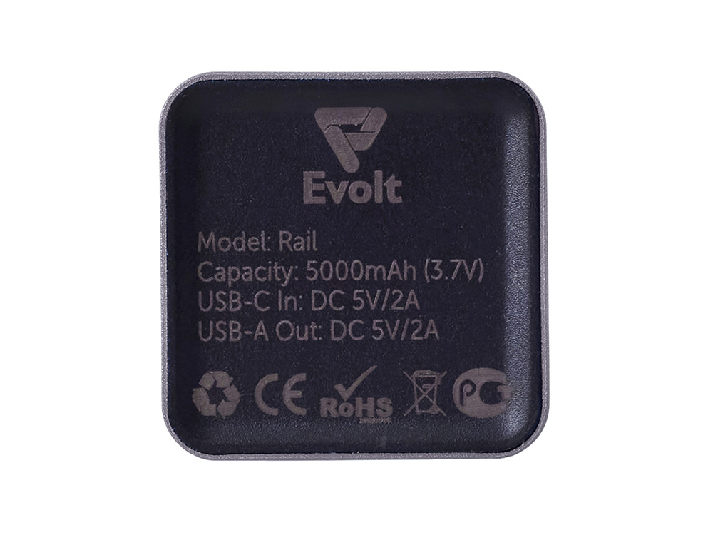 Внешний аккумулятор Rail, 5000 mAh, темно-серый