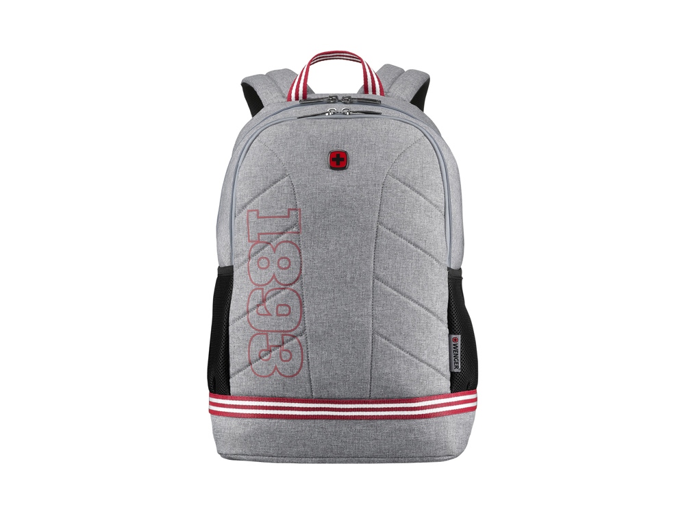 Рюкзак WENGER Collegiate Quadma 16, серый, 100% полиэстер, 33х17х43 см, 22 л