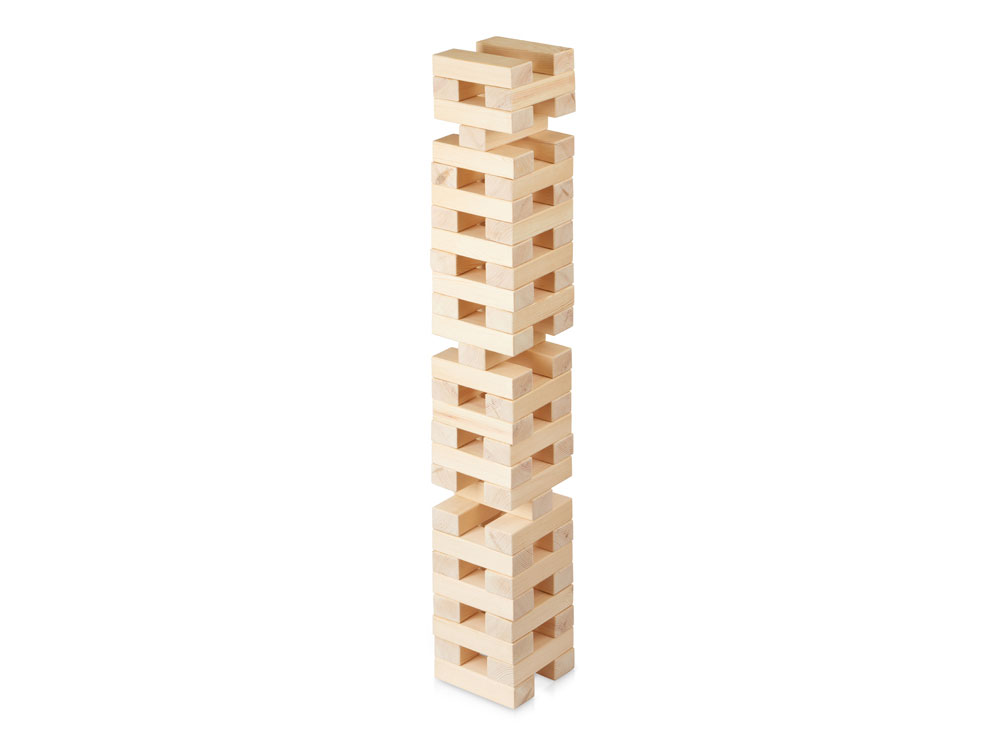 Игра из дерева XXL Tower, 57 брусков с логотипом  | Print Logo