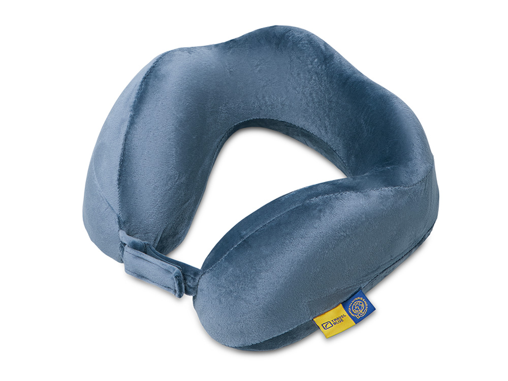 Подушка для путешествий с эффектом памяти Tranquility Pillow с логотипом Travel Blue | Print Logo