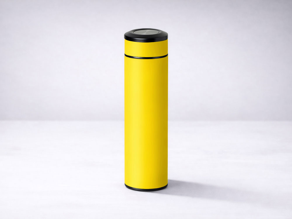 Вакуумный термос Vacuum Flask C1, soft touch, 420мл, желтый
