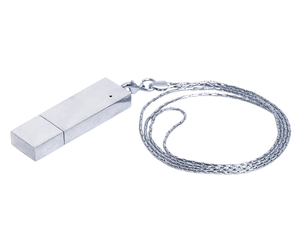 USB 2.0- флешка на 64 Гб в виде металлического слитка с логотипом  | Print Logo