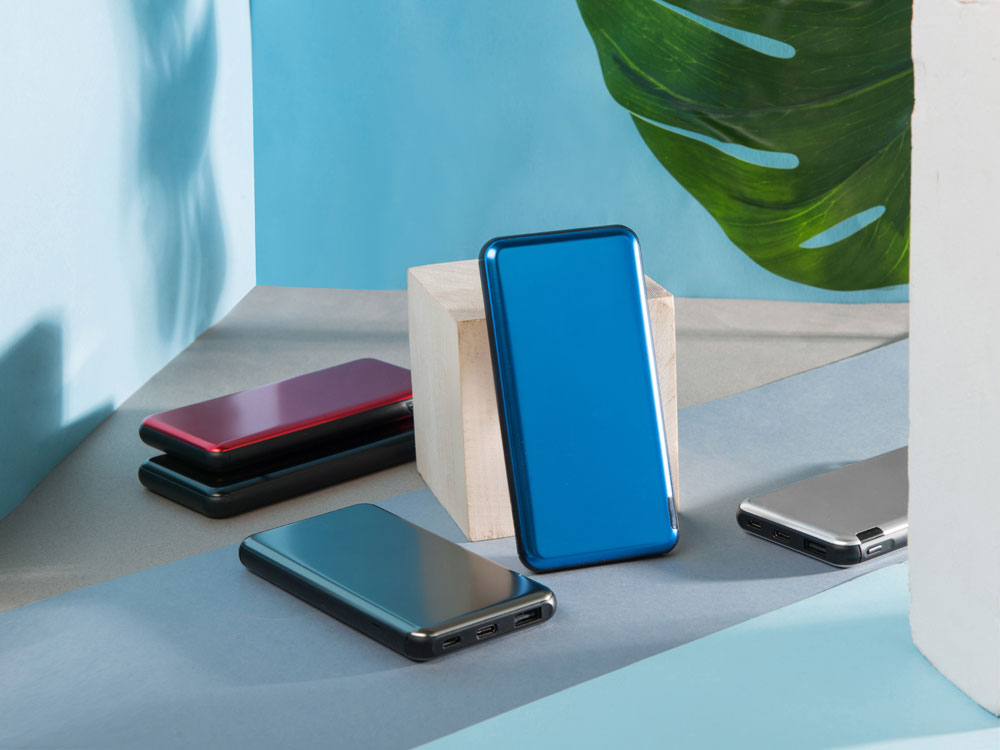 Внешний аккумулятор Forge v.2 металл,  10000mah, синий