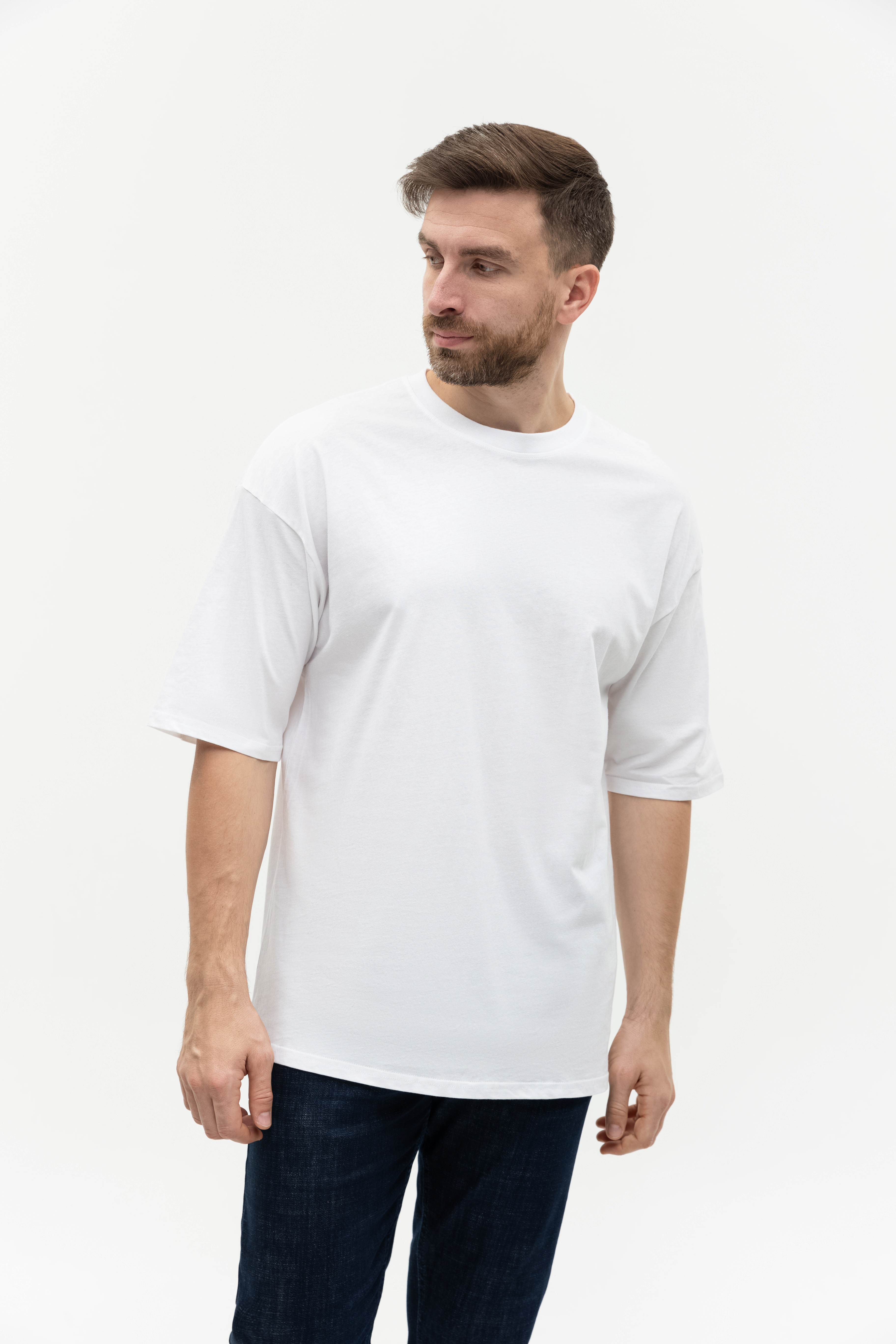 Футболка унисекс оверсайз STAN хлопок 140, 39, Белый,  (10/1)  (54/XXL)