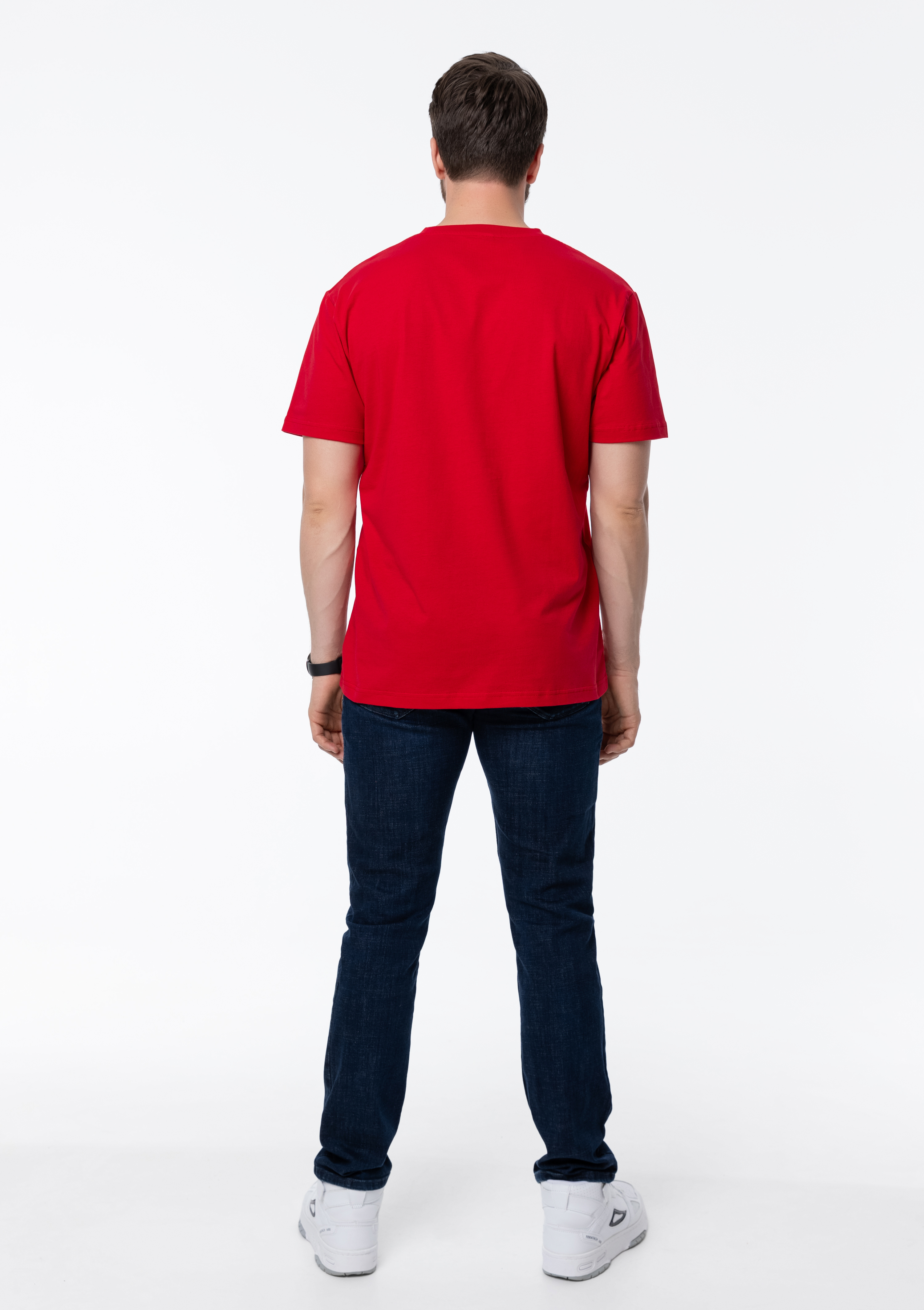 Футболка унисекс STAN, хлопок 150, 51, Красный,  (14)  (52/XL)