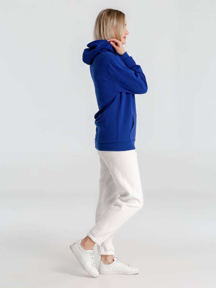 Толстовка с капюшоном унисекс Hoodie, ярко-синяя, размер XS